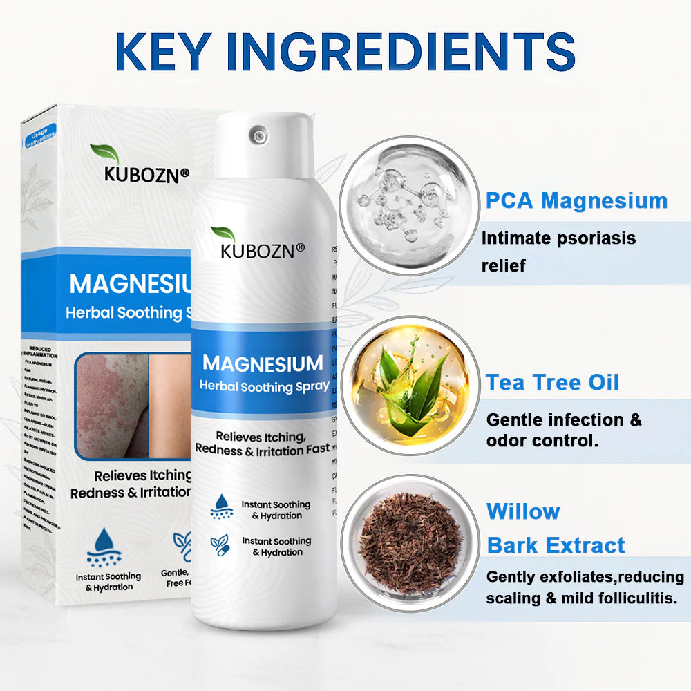 ✅ Official Store: Kubozn® Magnesium Herbal Psoriasis Spray 👨⚕️ MHRA Approved (Relieves psoriasis and eczema, improves bacterial infections in the genital area, treats acne and warts) (BIGO)