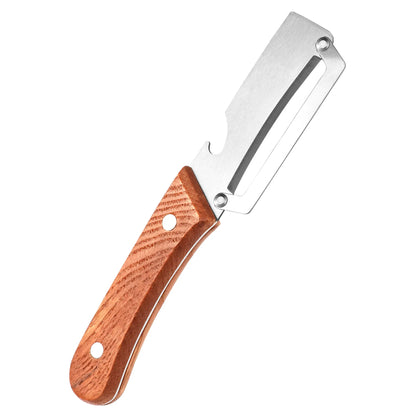 2-in-1 Stainless Steel Peeler & Shredder Set with Wooden Handle