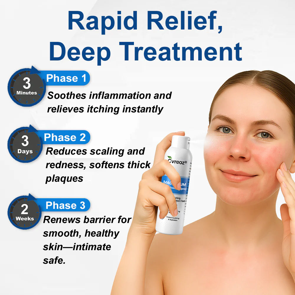 ✅ Official Store: Cvreoz® Magnesium Herbal Psoriasis Spray 👨‍⚕️ MHRA Approved (Relieves psoriasis and eczema, improves bacterial infections in the genital area, treats acne and warts) (Copy)