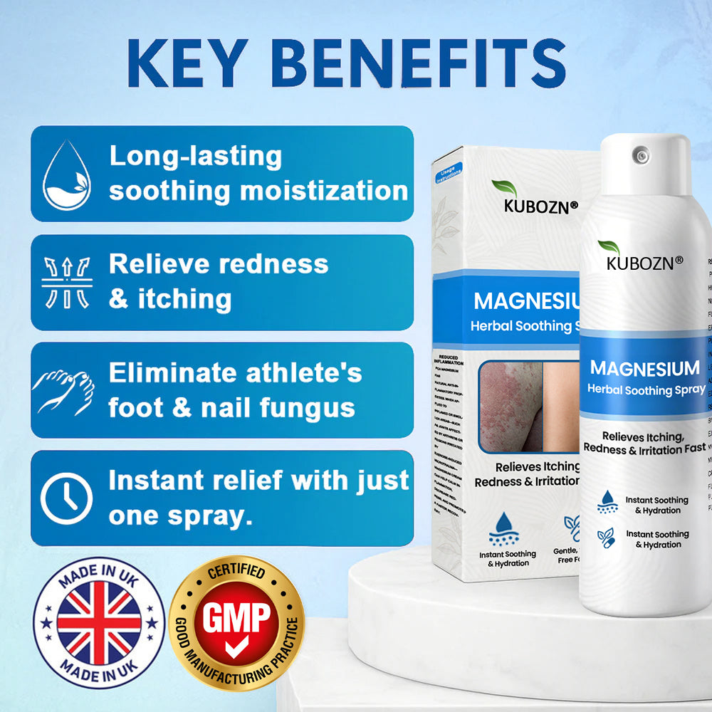 ✅ Official Store: Kubozn® Magnesium Herbal Psoriasis Spray 👨‍⚕️ MHRA Approved (Relieves psoriasis and eczema, improves bacterial infections in the genital area, treats acne and warts) (BIGO)