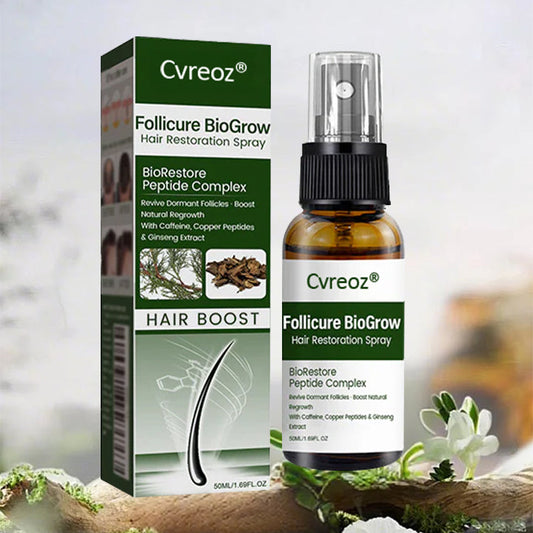 🅱︎Cvreoz® Follicure BioGrow Hair Restoration Spray ( Reawaken Your Roots. Regrow Naturally. ✨ Clinically Proven Hair Regrowth Within 4 Weeks ✨)