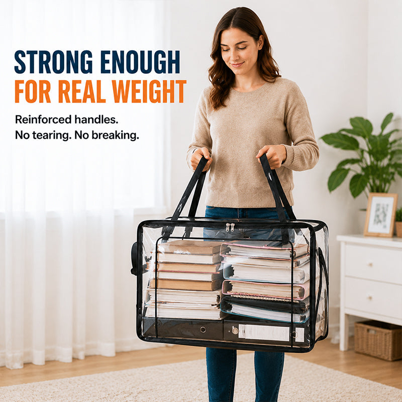 🎁 Transparent Large-Capacity Dustproof & Moisture-Proof Storage Bag – Declutter Your Home Fast ✨ (offer)