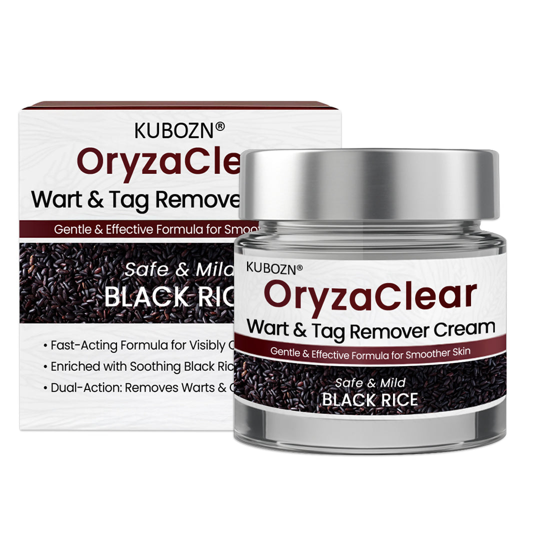 ⭐KUBOZN® OryzaClear – Black Rice Softening Cream · Botanical Care for Skin Tags & Uneven Texture BIGO