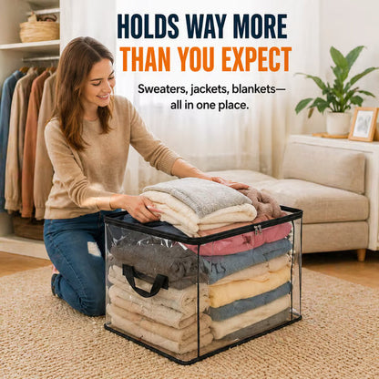 🎁 Transparent Large-Capacity Dustproof & Moisture-Proof Storage Bag – Declutter Your Home Fast ✨ (offer)