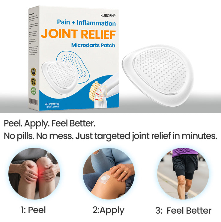 KUBOZN® Joint Pain Relief Patches – 40 Mixed Sizes for Knees, Back, Shoulders | NHS-Backed MicroTips (offer)