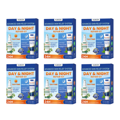 KUBOZN® Psoriasis Day & Night Repair System - 100% Steroid-Free Relief Duo for Plaques, Scaling & Itch (offer)