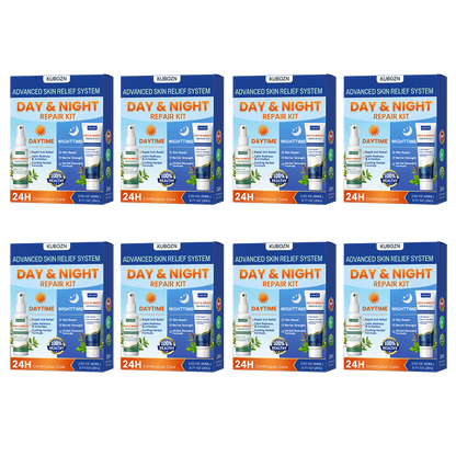 KUBOZN® Psoriasis Day & Night Repair System - 100% Steroid-Free Relief Duo for Plaques, Scaling & Itch