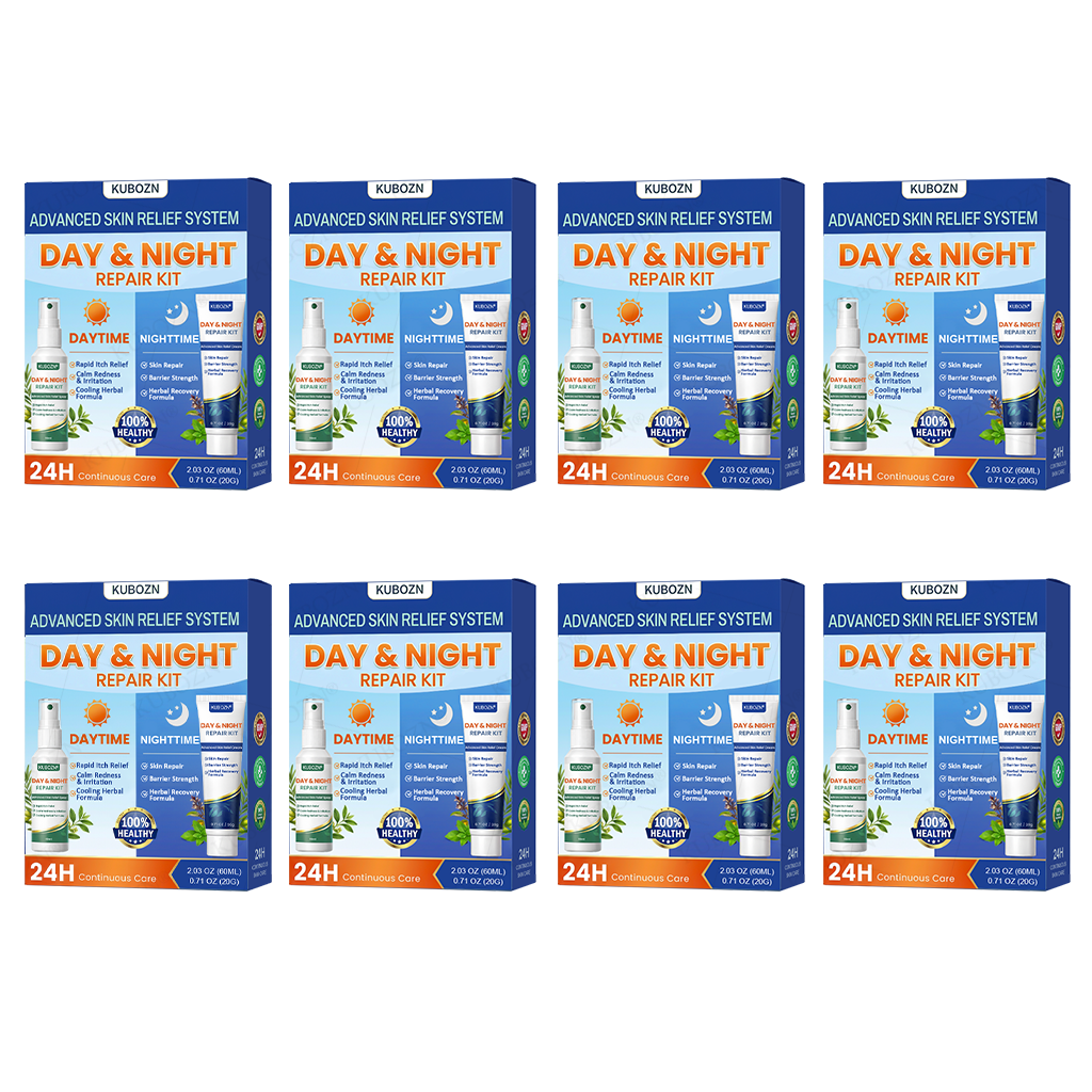 KUBOZN® Psoriasis Day & Night Repair System - 100% Steroid-Free Relief Duo for Plaques, Scaling & Itch (offer)