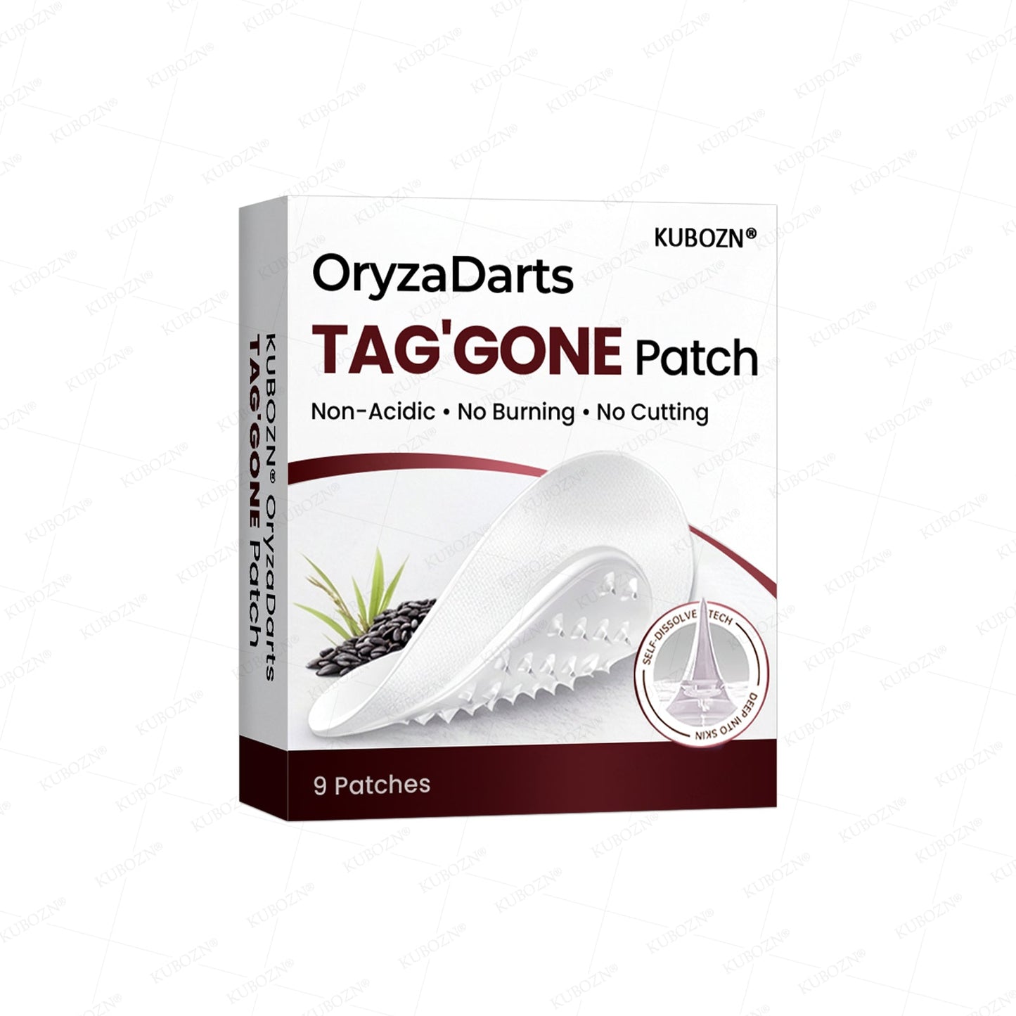 KUBOZN® OryzaDarts TAG’GONE Patch✨Pain-Free Root-Level Removal Powered by Black Rice MicroDarts.