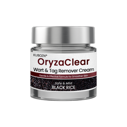⭐KUBOZN® OryzaClear – Black Rice Softening Cream · Botanical Care for Skin Tags & Uneven Texture BIGO