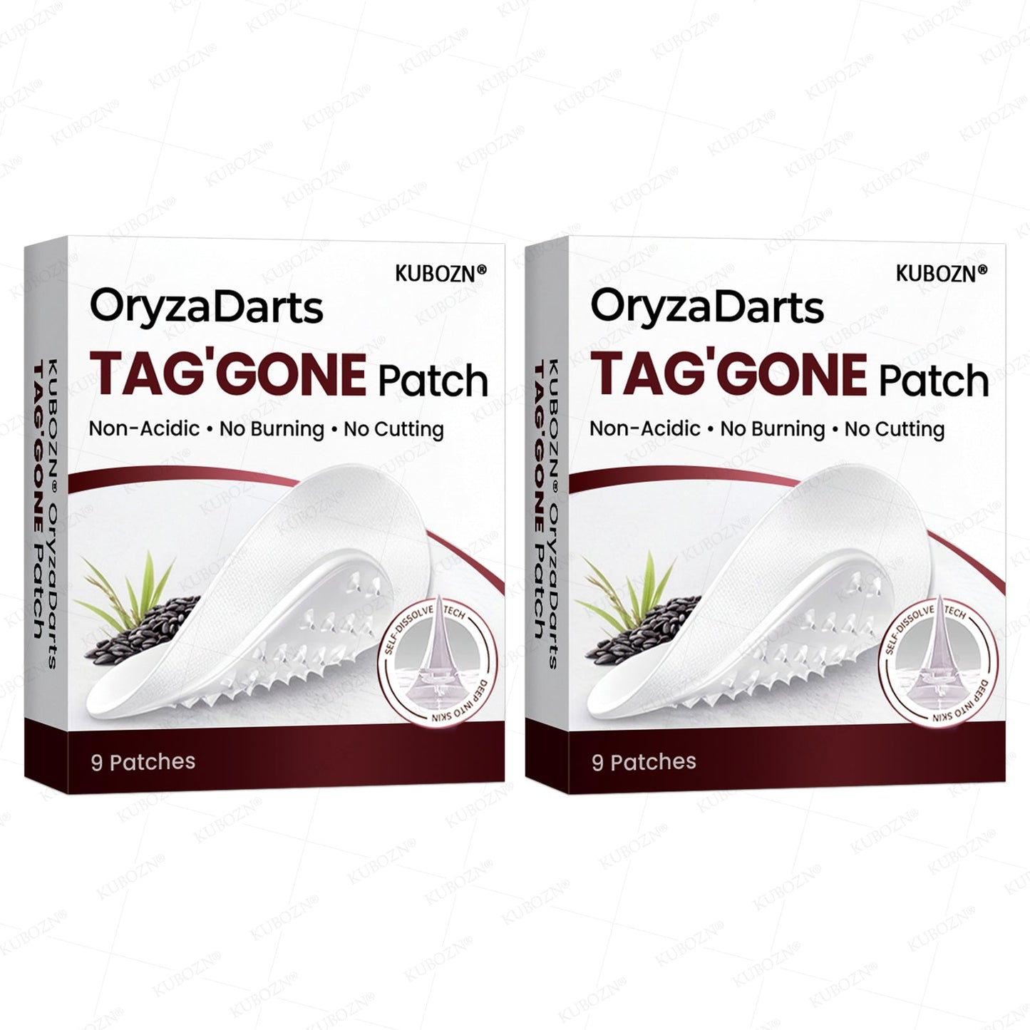 KUBOZN® OryzaDarts TAG’GONE Patch✨Pain-Free Root-Level Removal Powered by Black Rice MicroDarts.