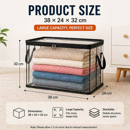 🎁 Transparent Large-Capacity Dustproof & Moisture-Proof Storage Bag – Declutter Your Home Fast ✨ (offer)