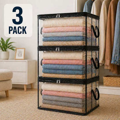 🎁 Transparent Large-Capacity Dustproof & Moisture-Proof Storage Bag – Declutter Your Home Fast ✨ (offer)