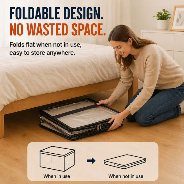 🎁 Transparent Large-Capacity Dustproof & Moisture-Proof Storage Bag – Declutter Your Home Fast ✨ (offer)