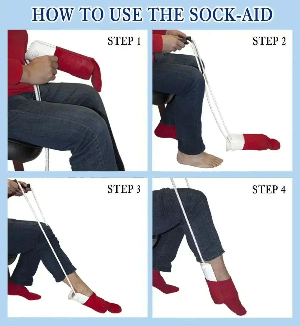 ⏳Limited-time 50% off⏰Sock aid for older people – foam handles, easy to use & accessible – Ideal for people with limited mobility🧦🏠💪